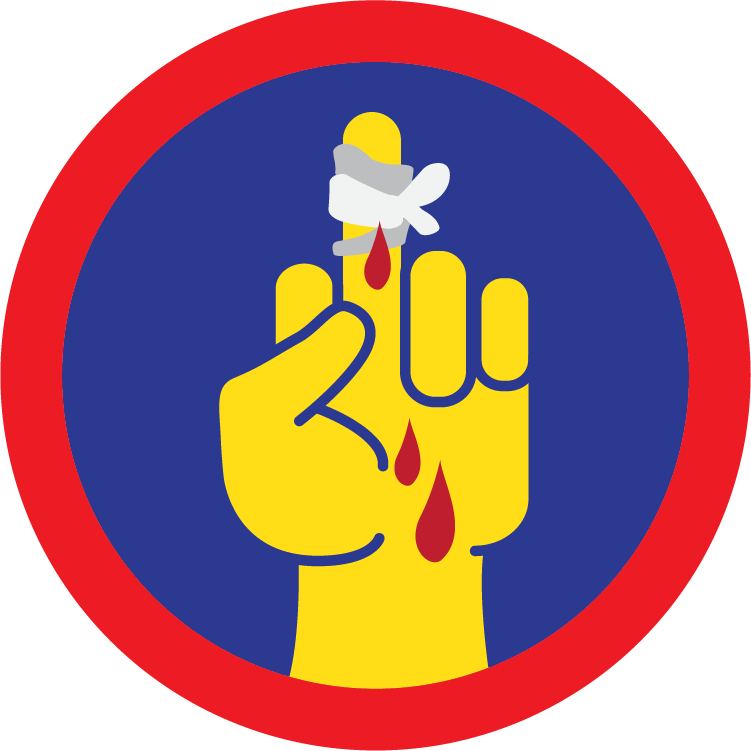 Injured Hand (de)Merit Badge