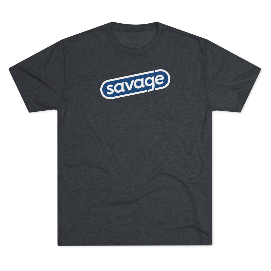 Savage Snappy Tee (blue logo) (Tri-Blend)