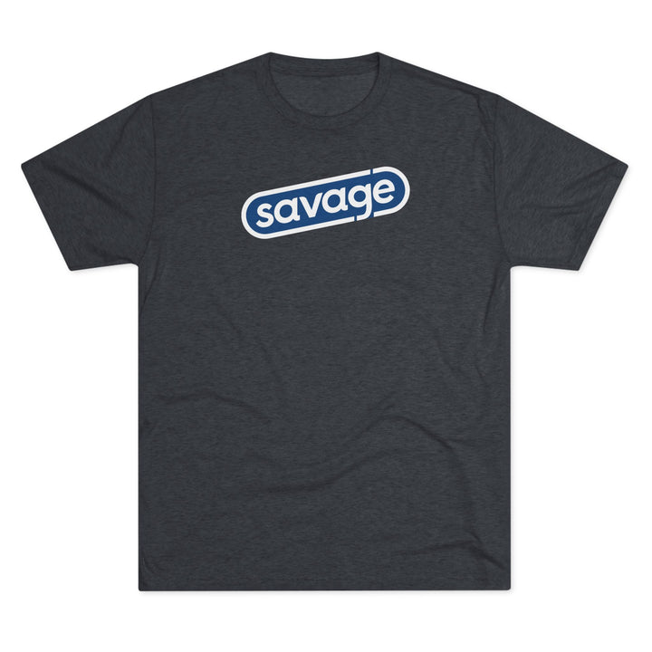 Savage Snappy Tee (blue logo) (Tri-Blend)