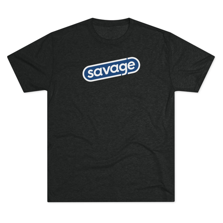 Savage Snappy Tee (blue logo) (Tri-Blend)
