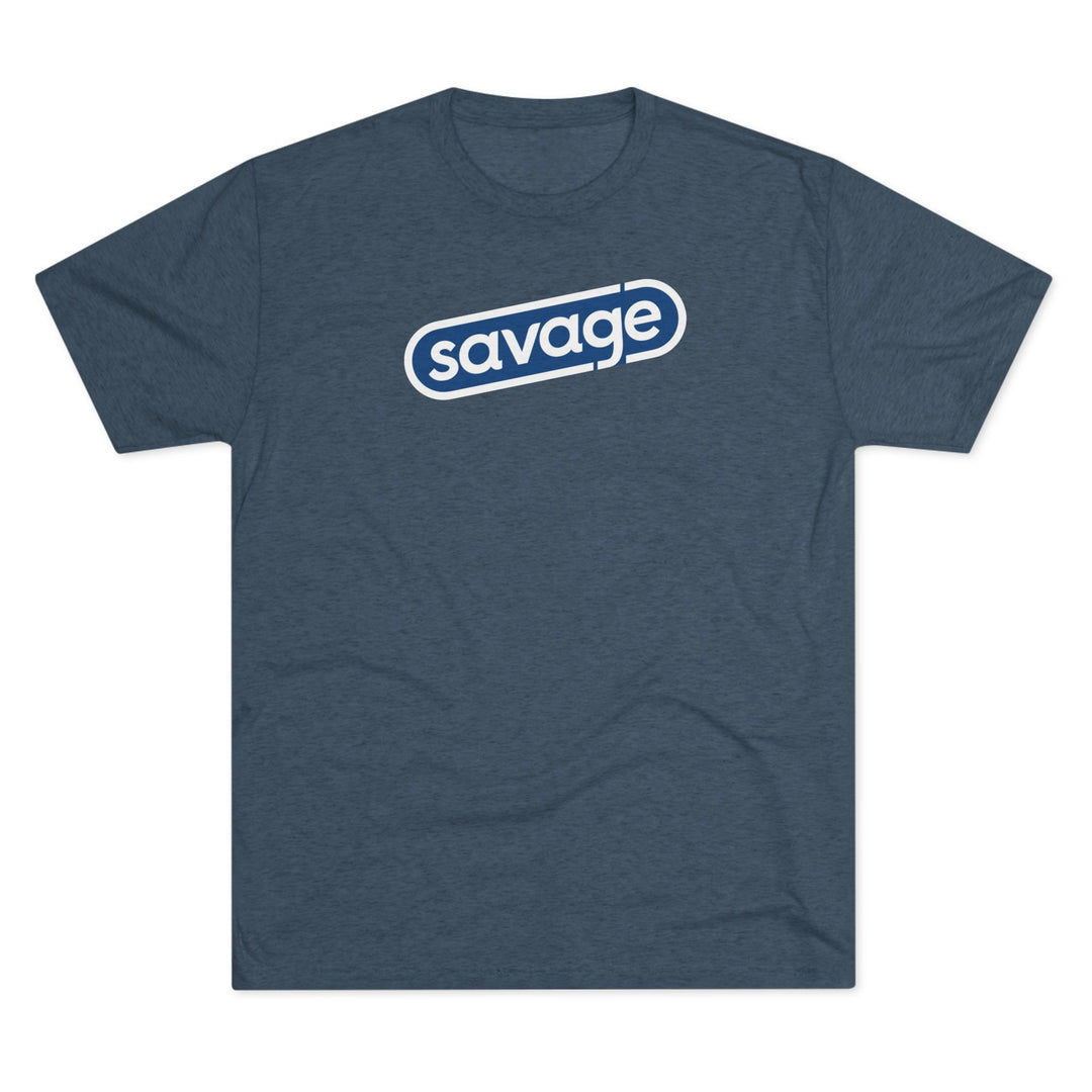 Savage Snappy Tee (blue logo) (Tri-Blend)