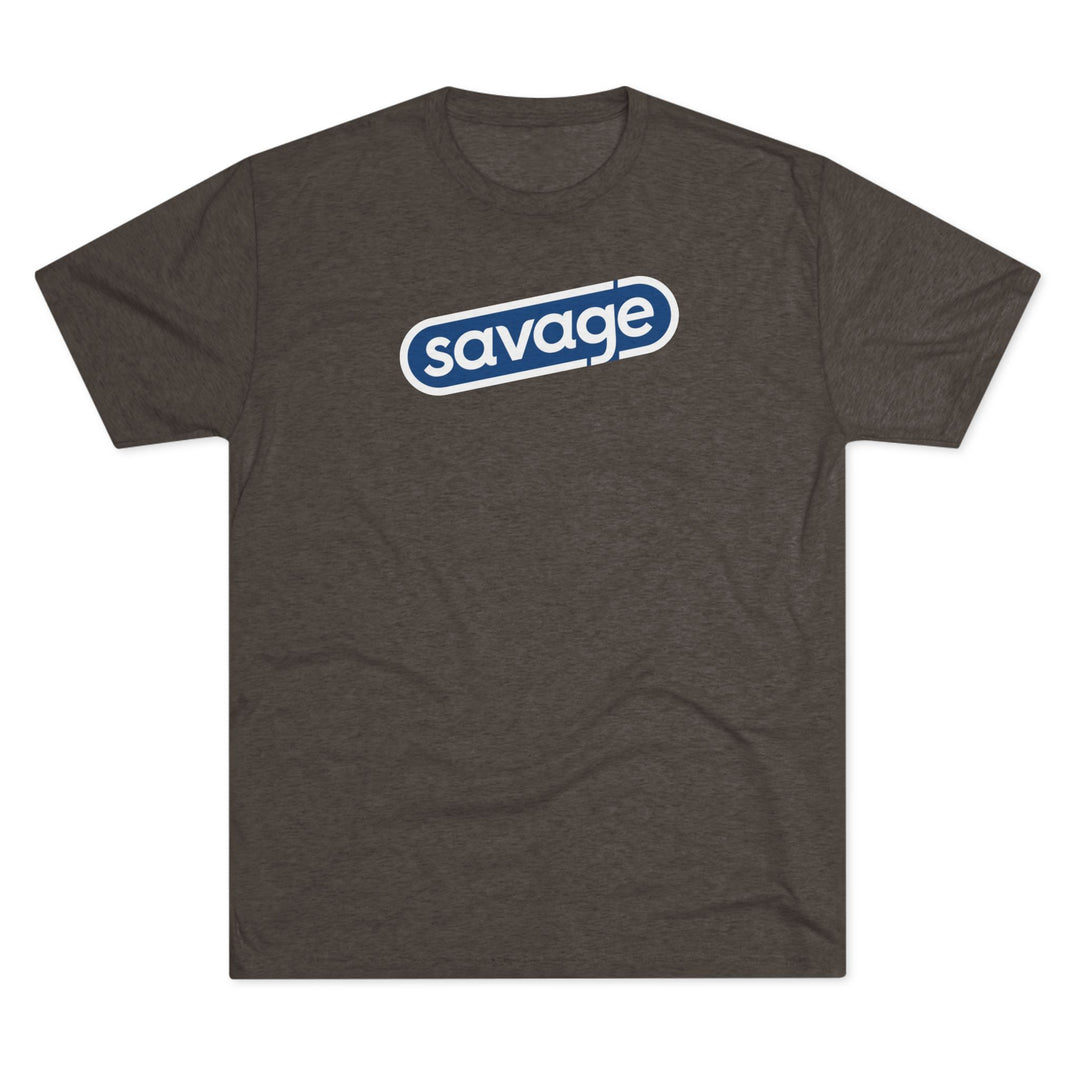Savage Snappy Tee (blue logo) (Tri-Blend)