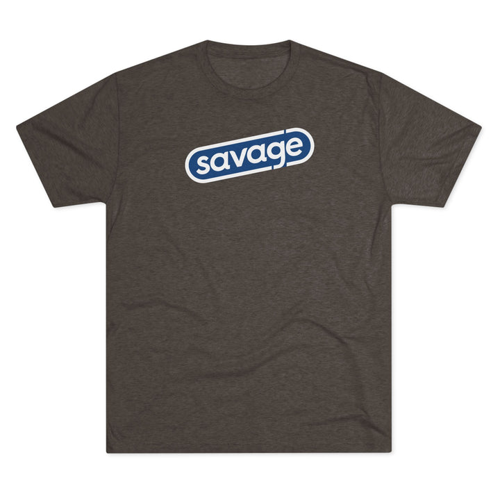 Savage Snappy Tee (blue logo) (Tri-Blend)