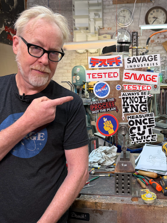 Adam Showcasing the Savage Industries/Tested Mega Sticker Pack