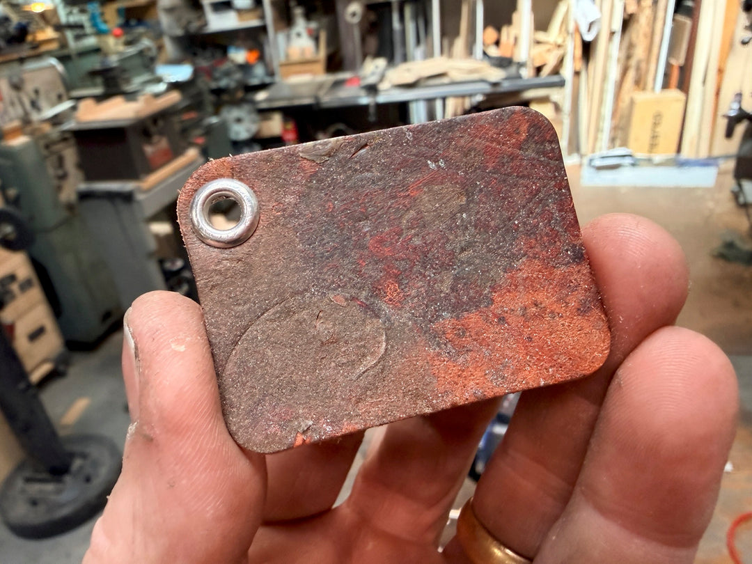 Adam's Leather Workbench Cover Keychain Tab