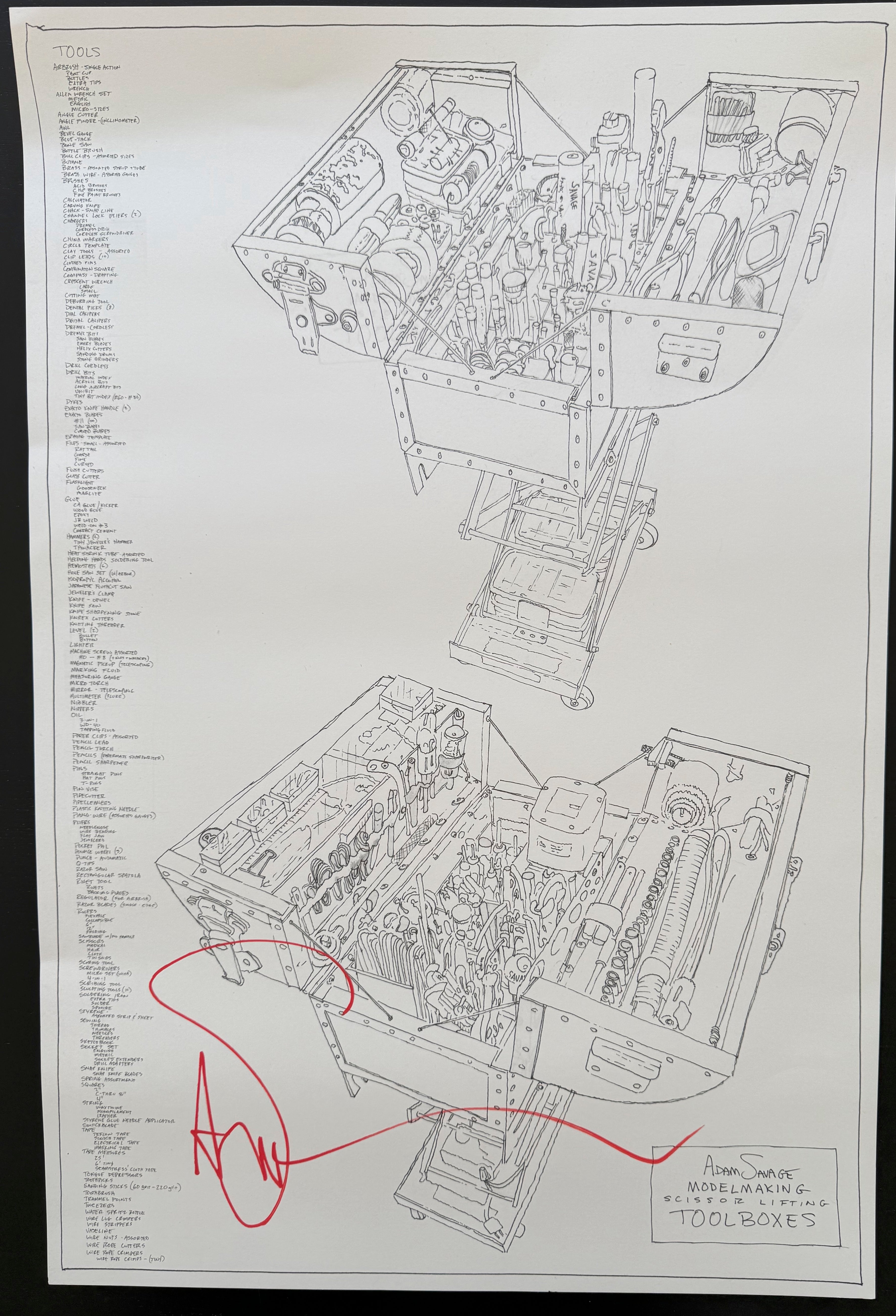 シエル様オーダーページ Adam Savage's Modelmaking Toolbox Poster – Savage Industries Shop