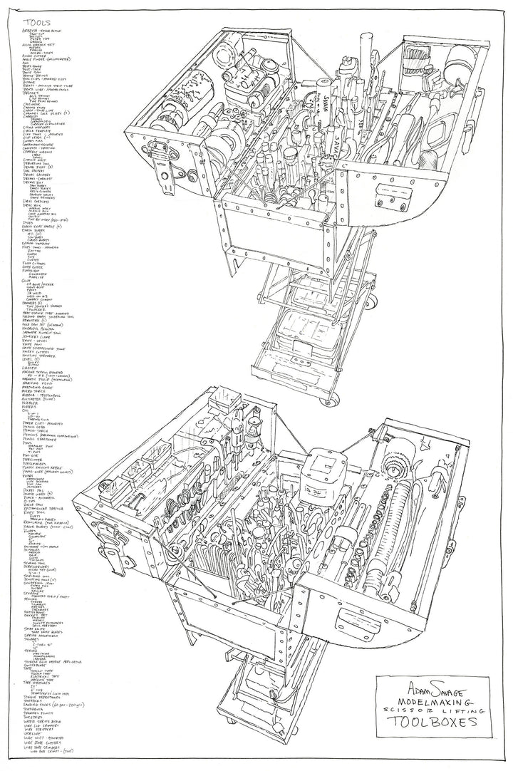 Adam Savage's Modelmaking Toolbox Poster Signed and Personalized