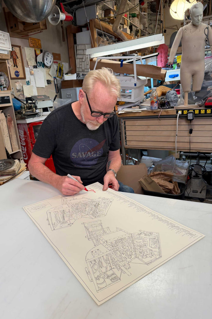 Adam Savage's Modelmaking Toolbox Poster Signed and Personalized
