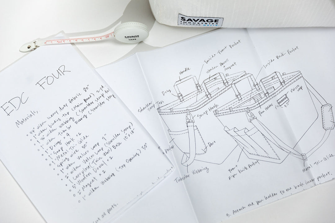 Savage Industries EDC FOUR Bucket Bag Plans - Printed